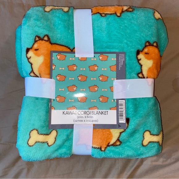 KAWAII CORGI BLANKET. 50 x 60 NWT - Picture 2 of 3